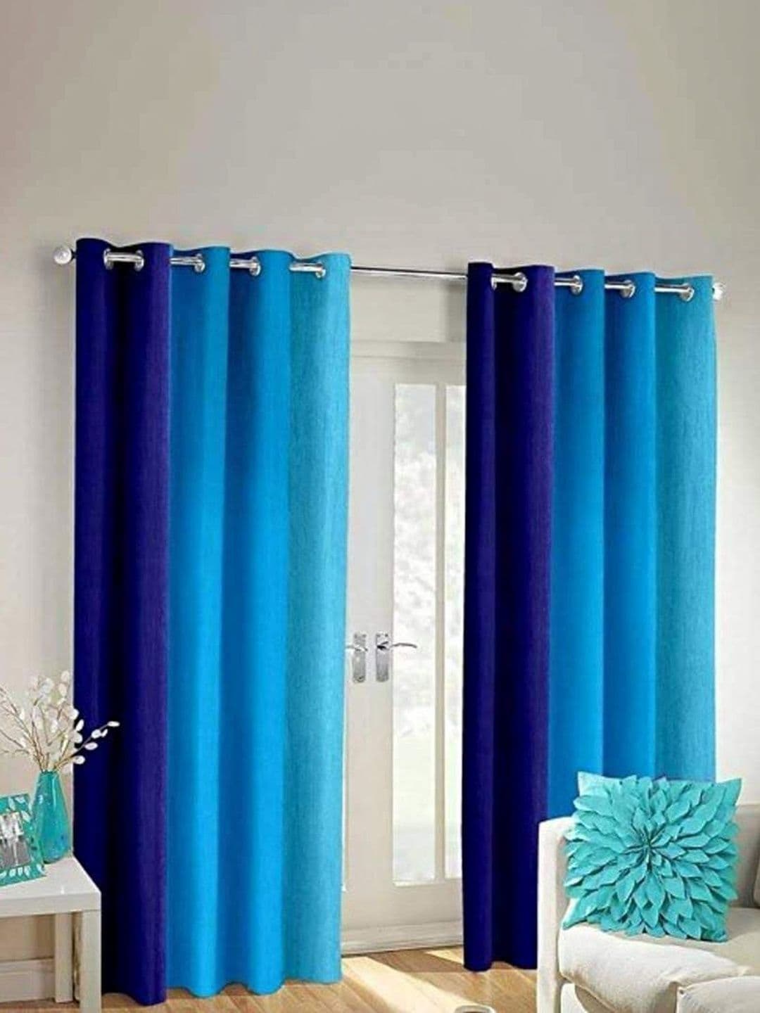SAI ARPAN Multicoloured Colourblocked Curtains and Sheers - view 1