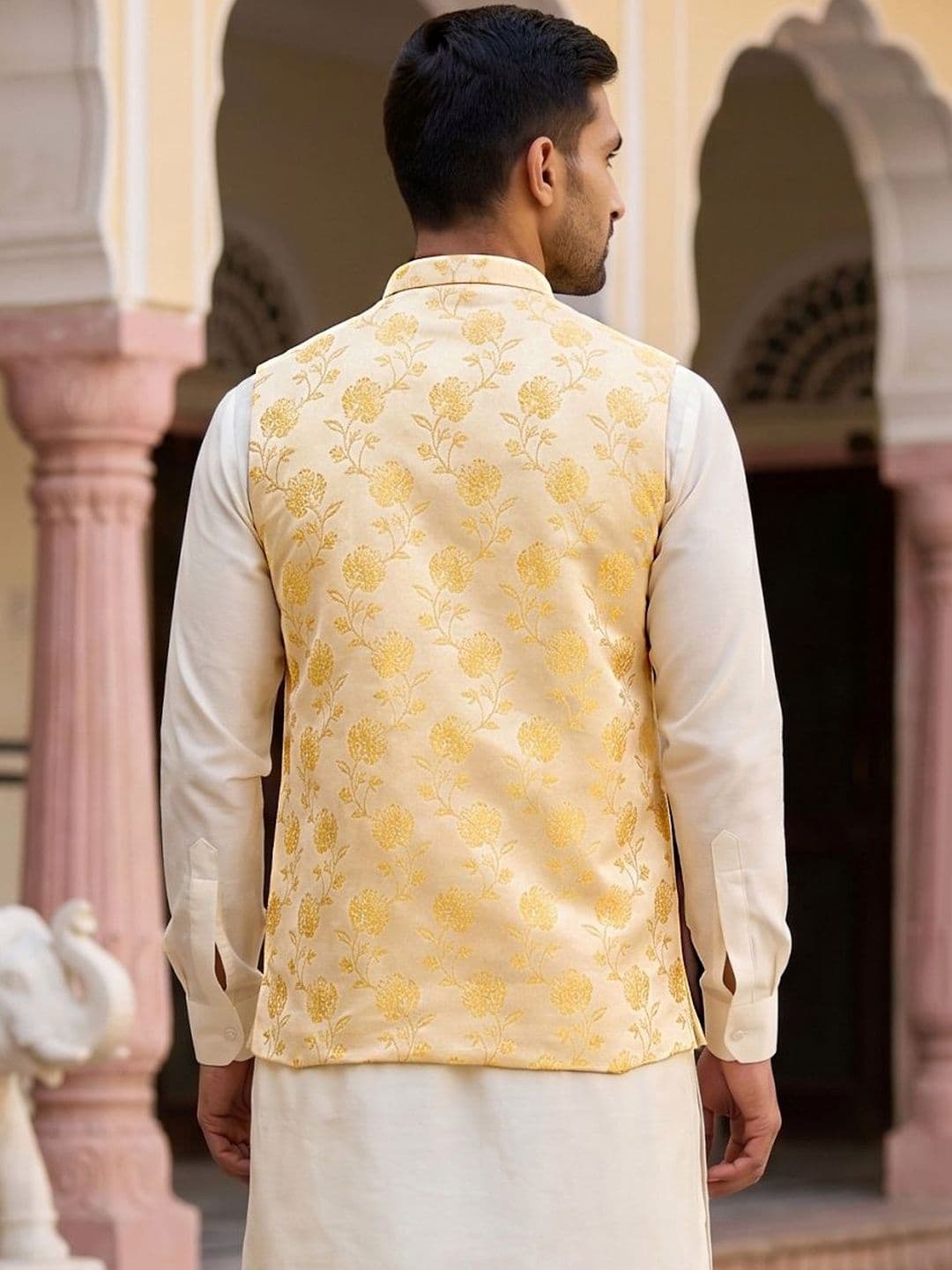Jompers Printed Satin Nehru Jackets thumbnail 4