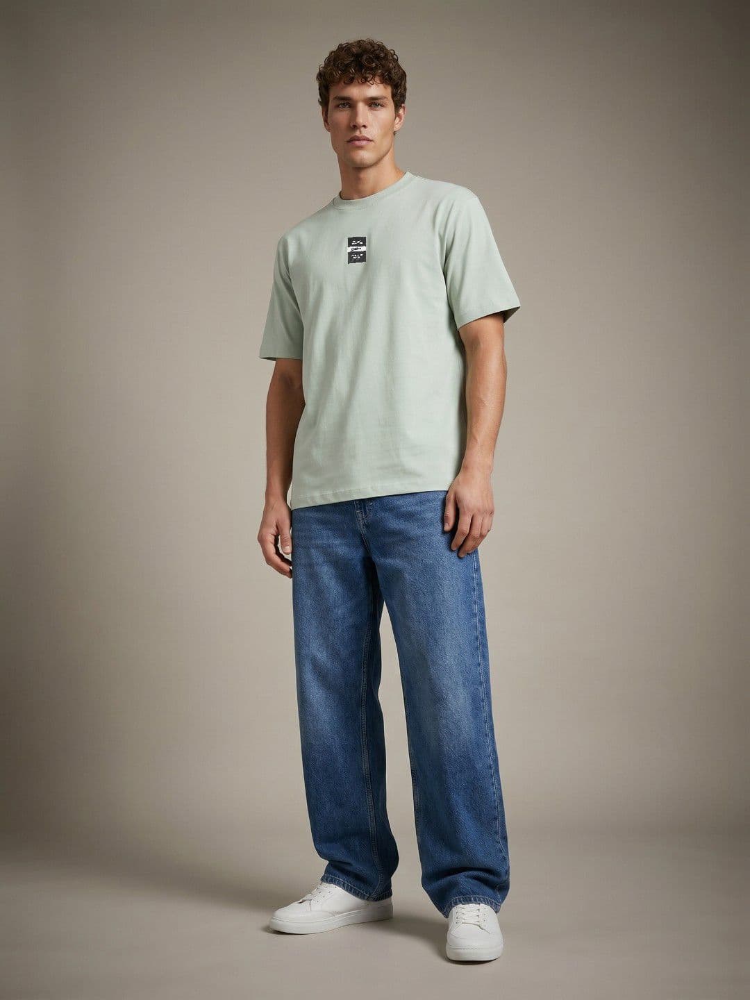 glitchez Typography Printed Relaxed Fit T-shirt thumbnail 2