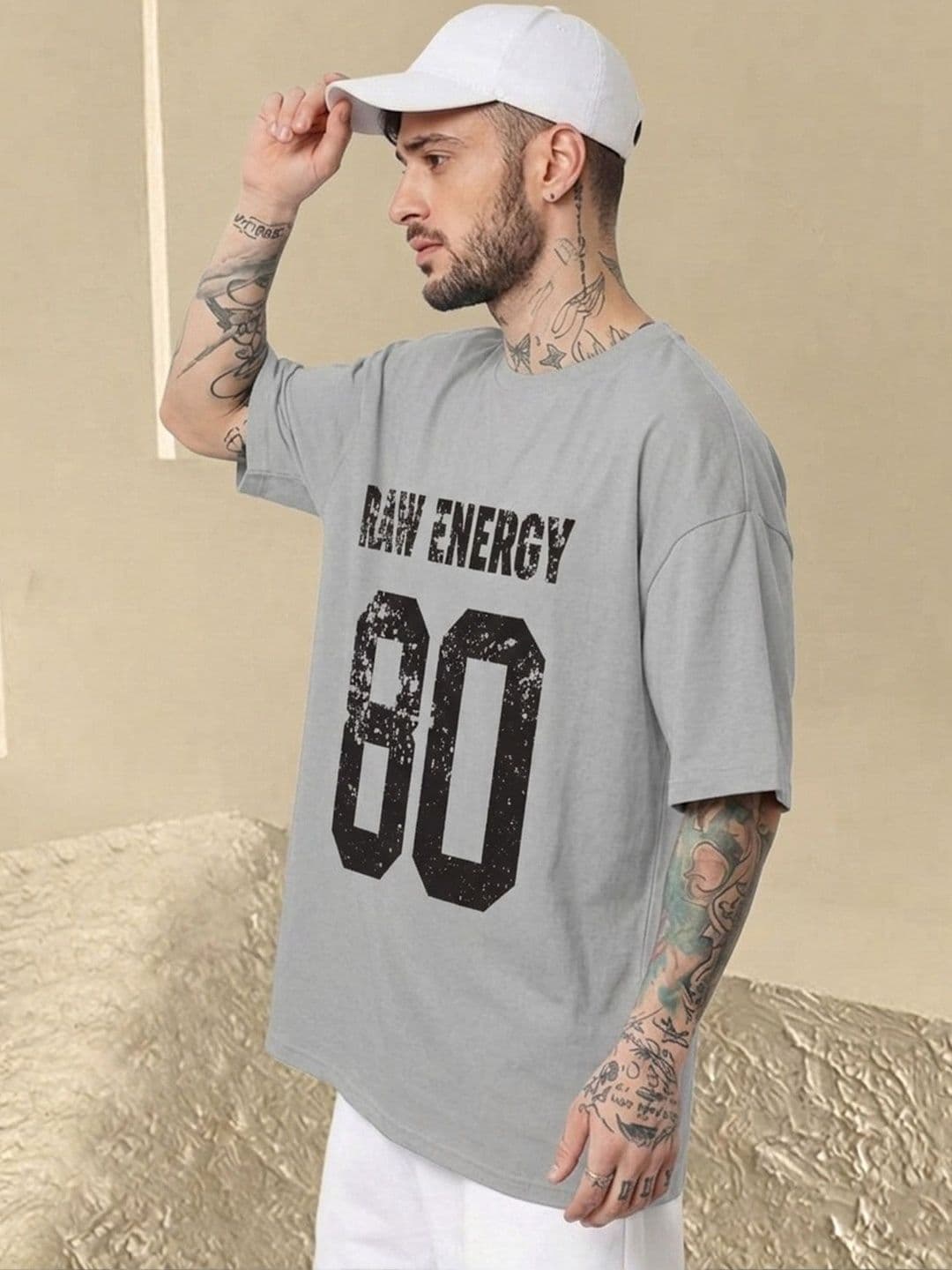 THE BEETEL HOUSE Men Typography Printed Drop-Shoulder Sleeves T-shirt thumbnail 2