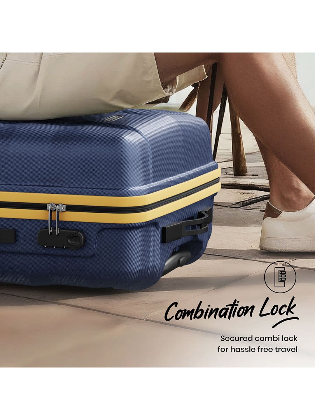 Aristocrat Comet Blue Set of 2 Small & Medium Hard 56 & 66cm Trolley Bag with Smooth 8-Wheel thumbnail 6