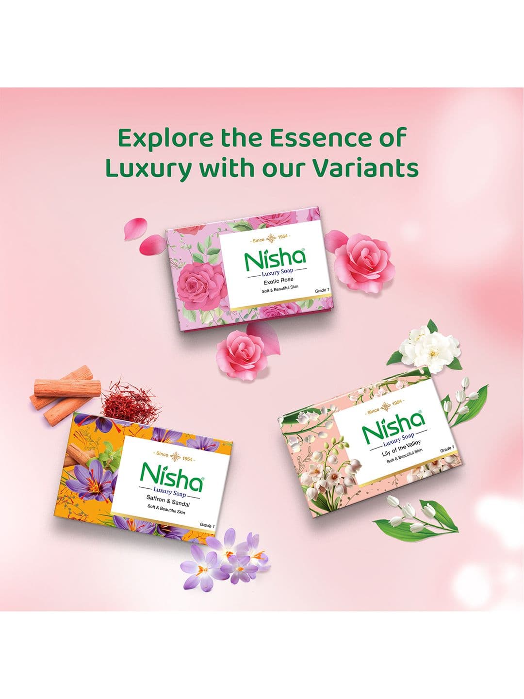 Nisha Set Of 5 Lily Cleansing Bar For Softness - 100 g Each thumbnail 7