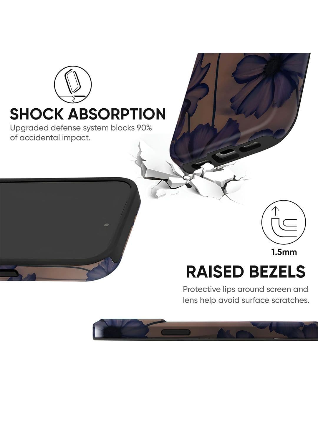 QRIOH Floral Printed iPhone 15 Pro Max Back Case Mobile Accessories thumbnail 5