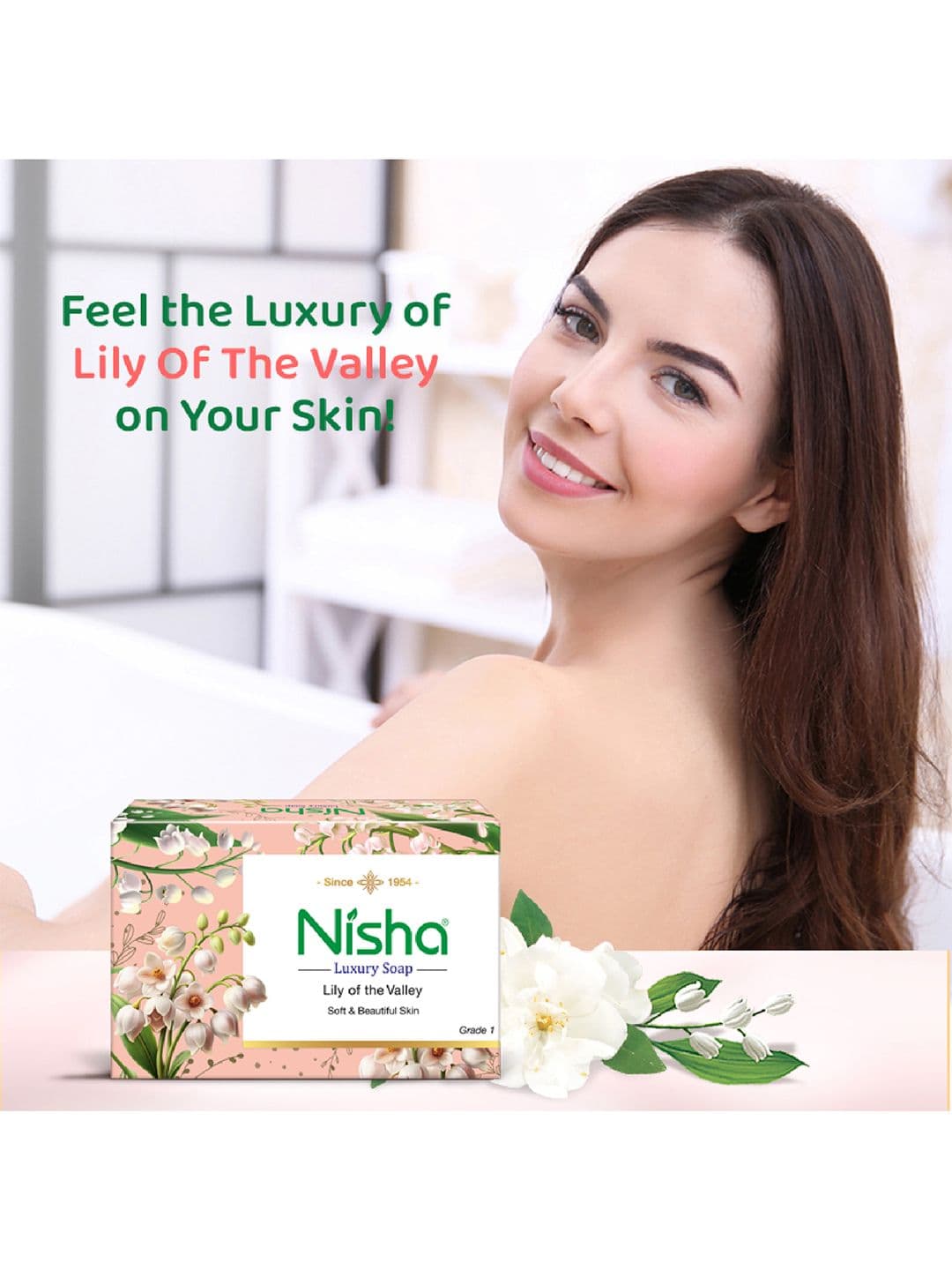 Nisha Set Of 5 Lily Cleansing Bar For Softness - 100 g Each thumbnail 3