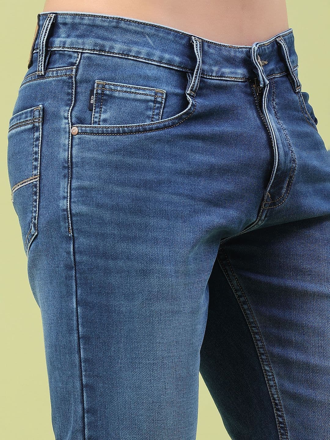 V-Mart Men Skinny Fit Mid-Rise Light Fade Jeans thumbnail 2