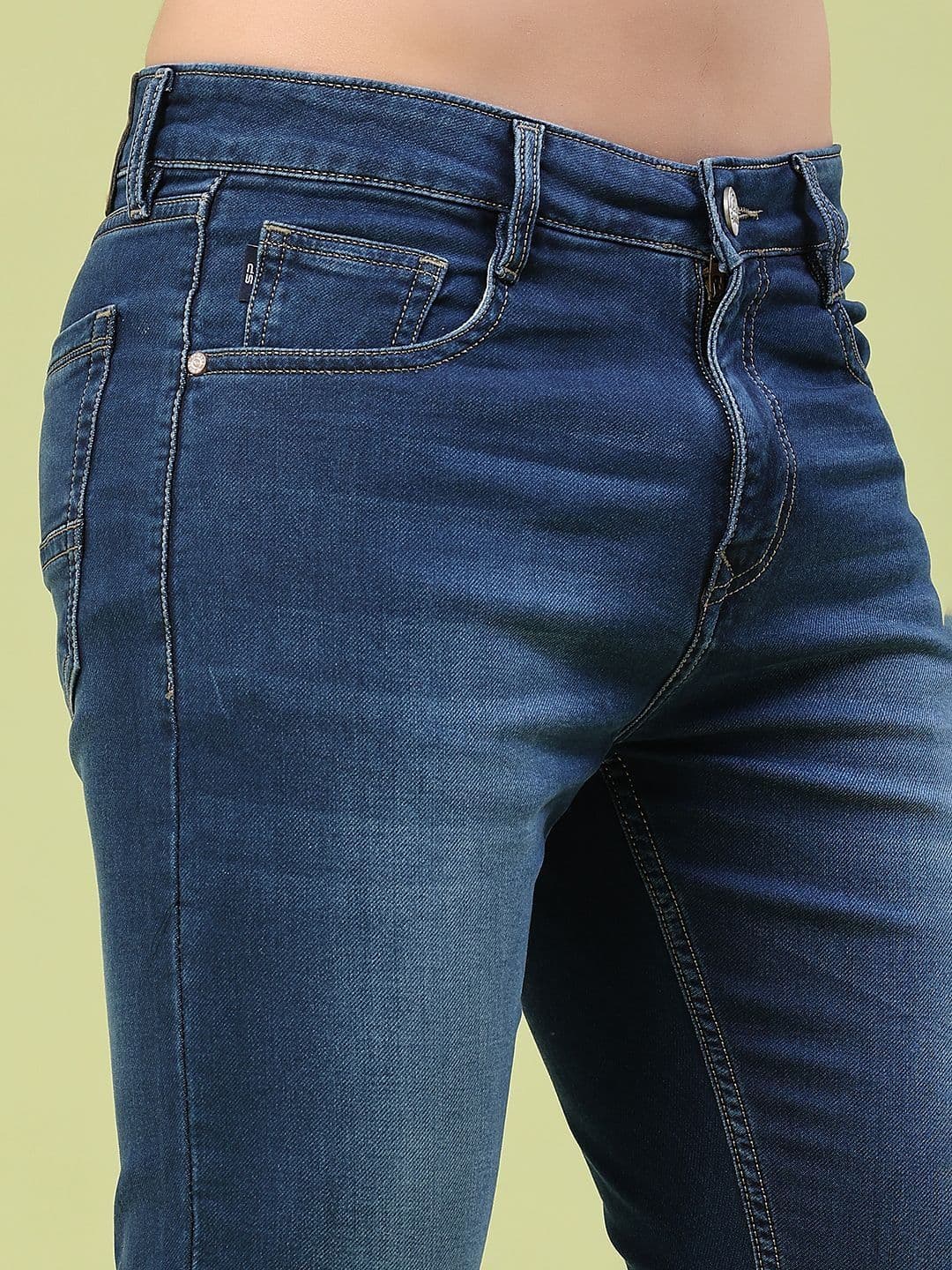 V-Mart Men Skinny Fit Mid-Rise Light Fade Cotton Jeans thumbnail 4