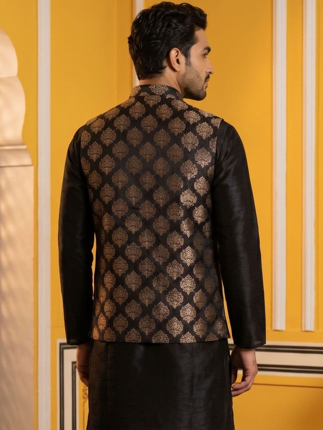 Jompers Printed Satin Nehru Jackets thumbnail 6