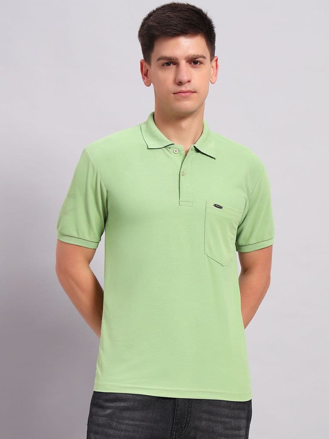 Resilience Lime Green Polo Collar Regular Fit T-shirt thumbnail 4