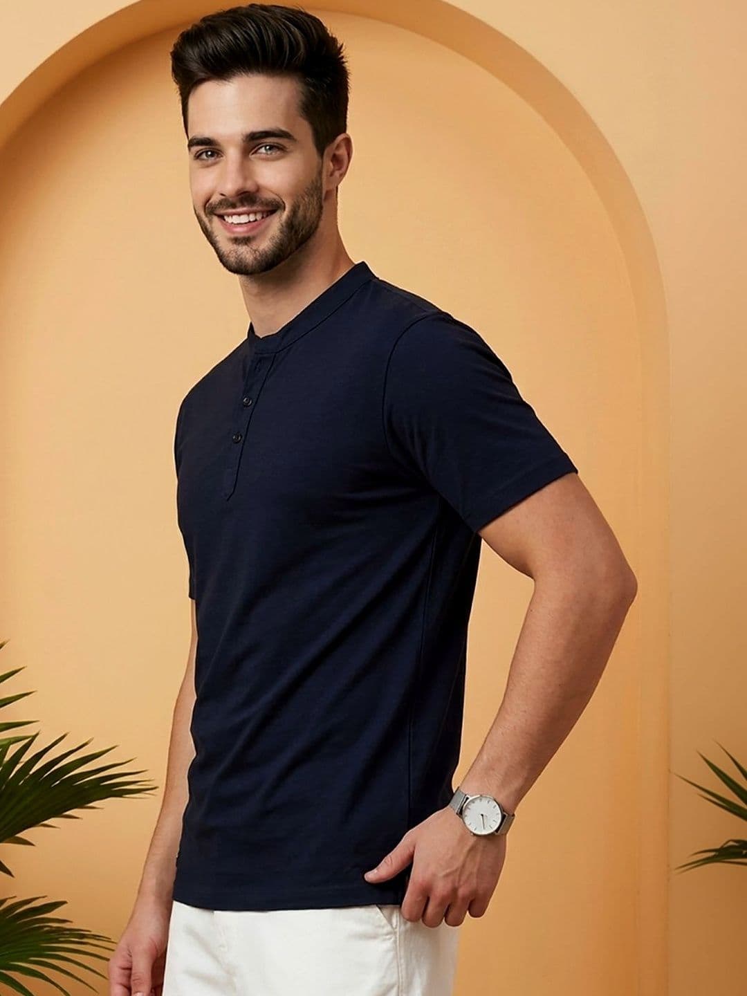 UNIBERRY Men Henley Neck T-shirt thumbnail 4