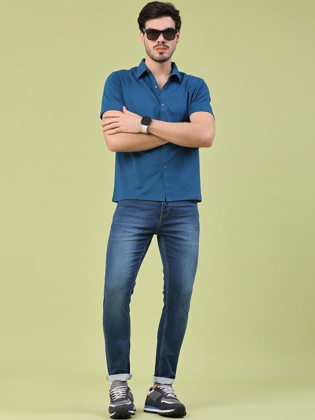 V-Mart Men Skinny Fit Mid-Rise Light Fade Cotton Jeans thumbnail 6