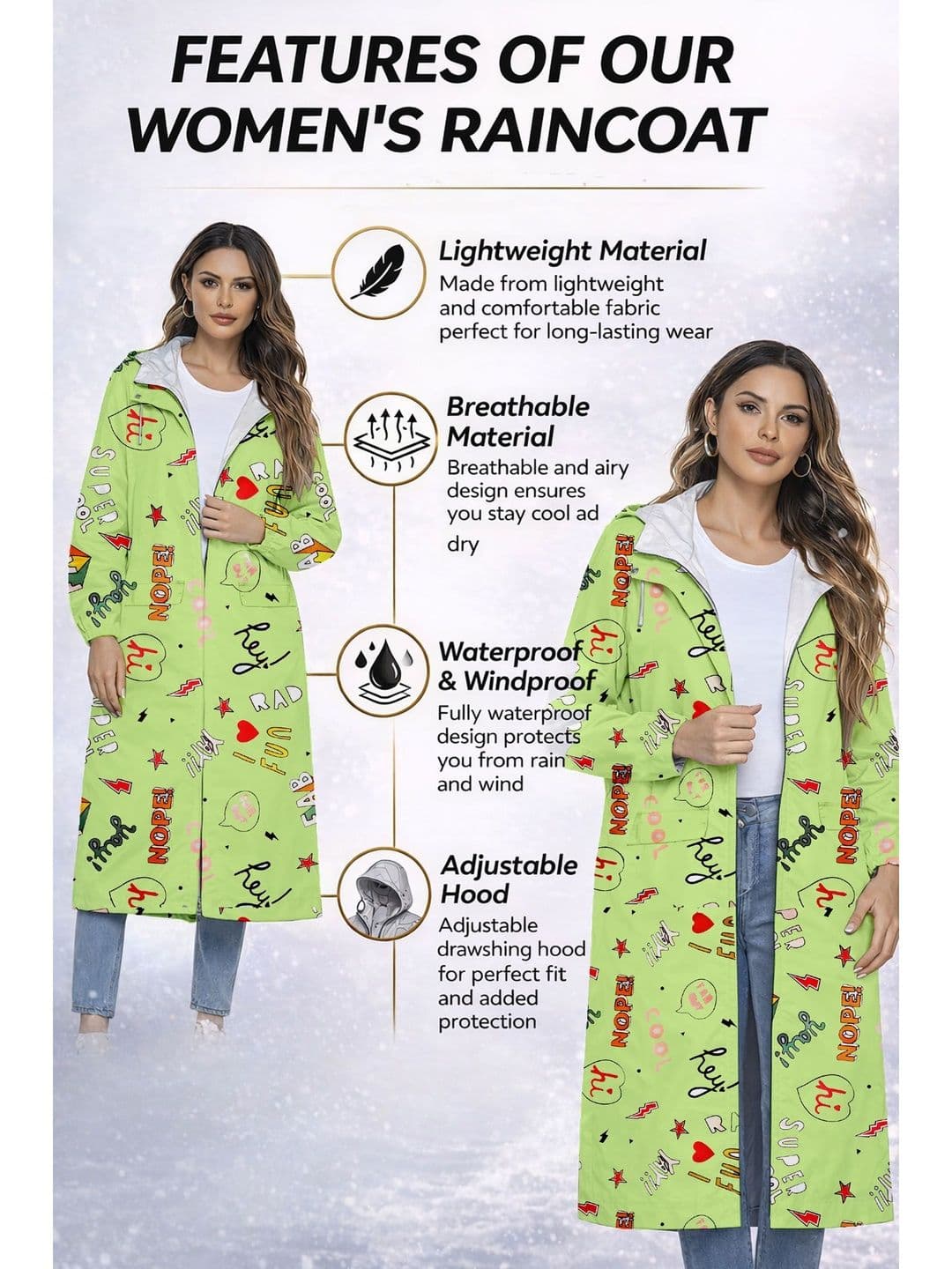 CAMISON Women Printed Rain Jacket thumbnail 4