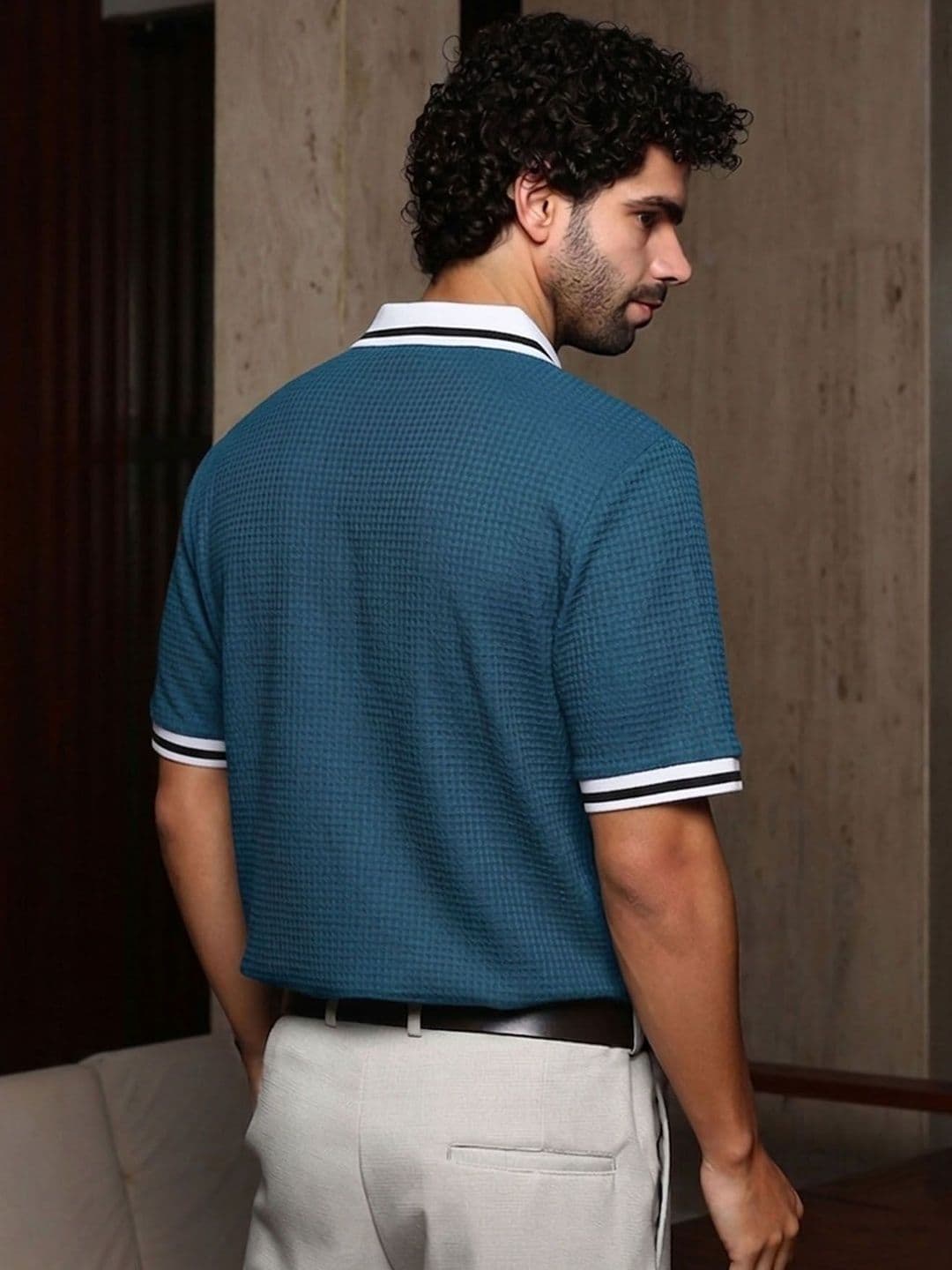 THE BEETEL HOUSE Men Polo Collar T-shirt thumbnail 4