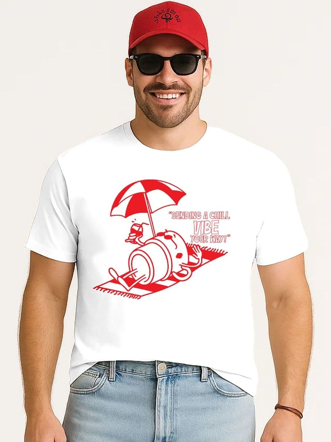 Big Hello - The Plus Life Men Printed Organic Cotton T-shirt thumbnail 2