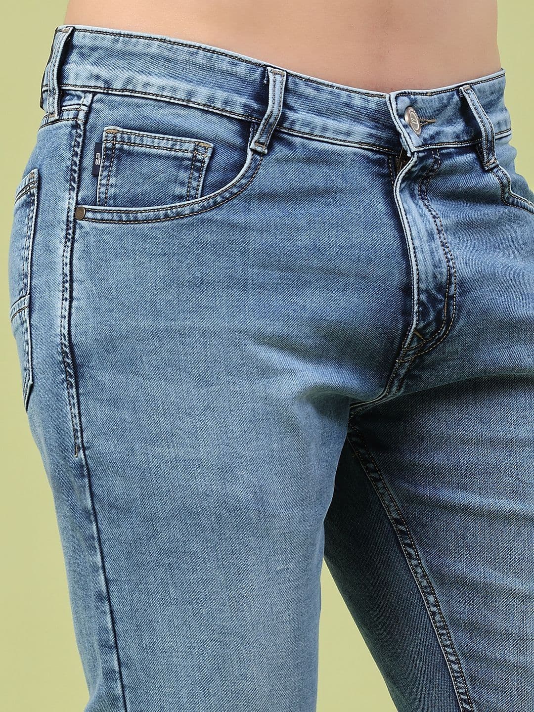 V-Mart Men Mid-Rise Light Fade Cotton Skinny Fit Jeans thumbnail 6