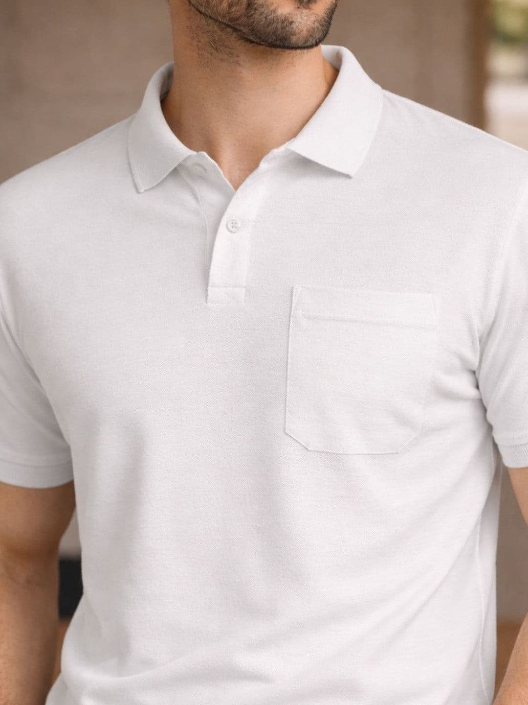SAIKSA FASHION Men Polo Collar Pockets T-shirt thumbnail 5