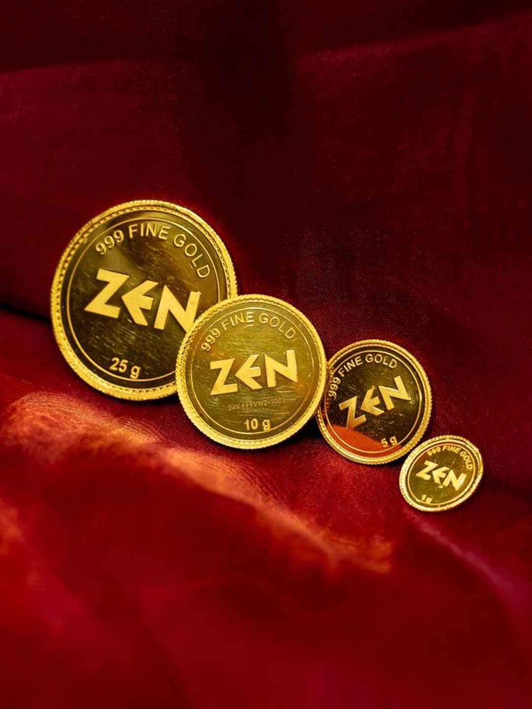 Zen Diamond India 24 KT Gold Coin- 1 gm thumbnail 3