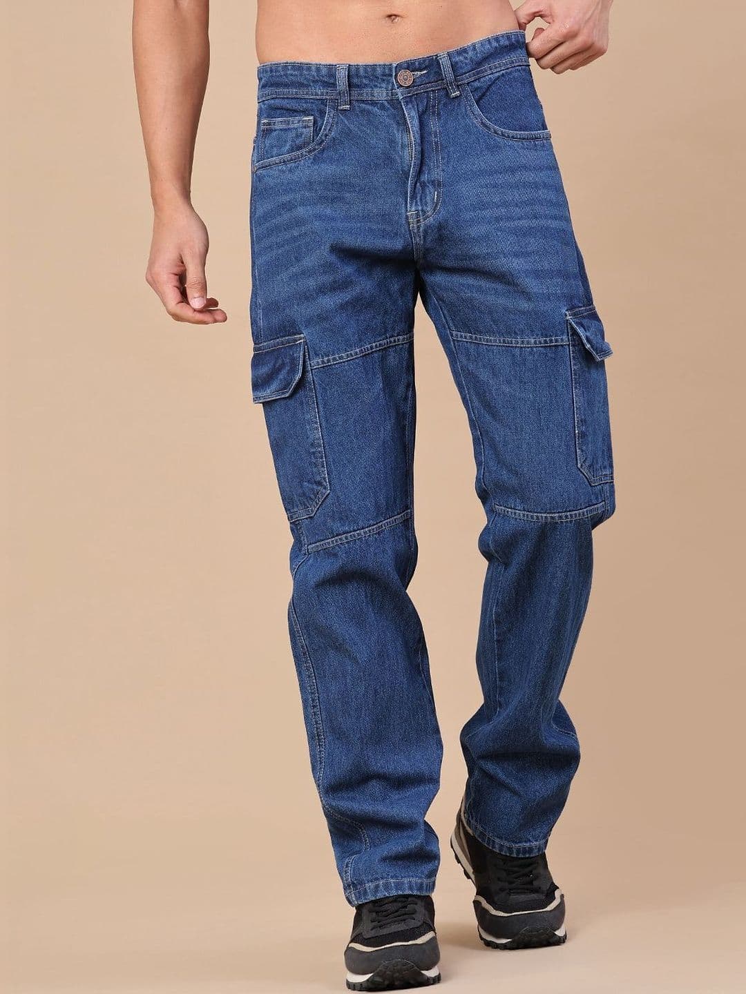 V-Mart Men Regular Fit Mid-Rise Stretchable Jeans - view 1
