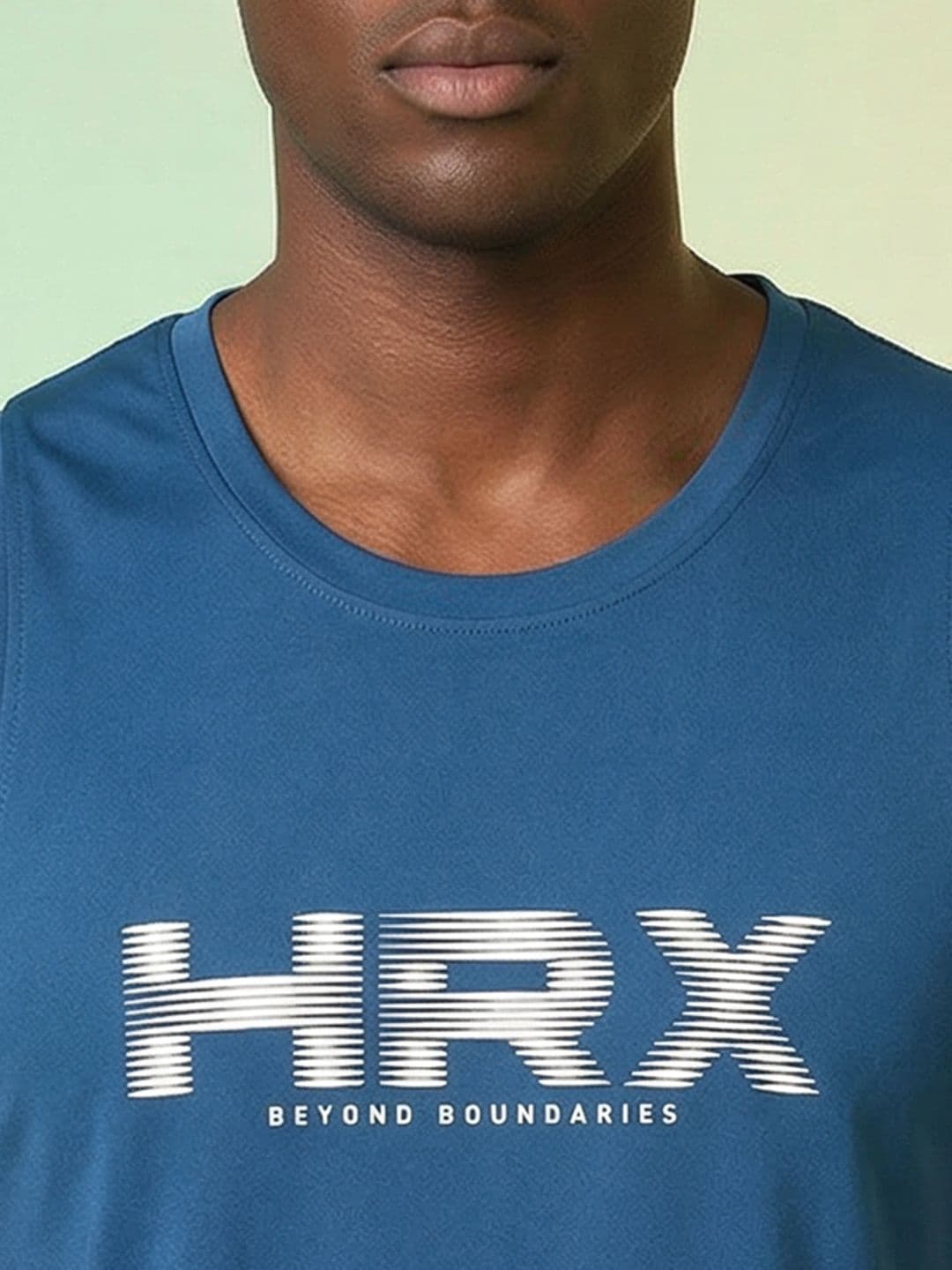 HRX by Hrithik Roshan Brand Logo Printed Rapid Dry Training T-shirt thumbnail 2