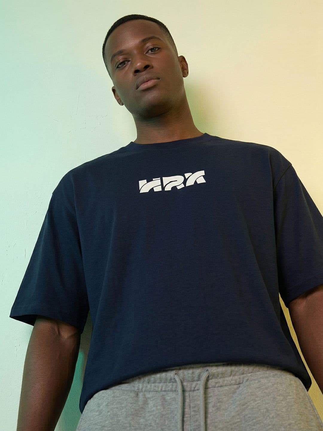 HRX by Hrithik Roshan Brand Logo Printed Pure Cotton T-shirt thumbnail 3