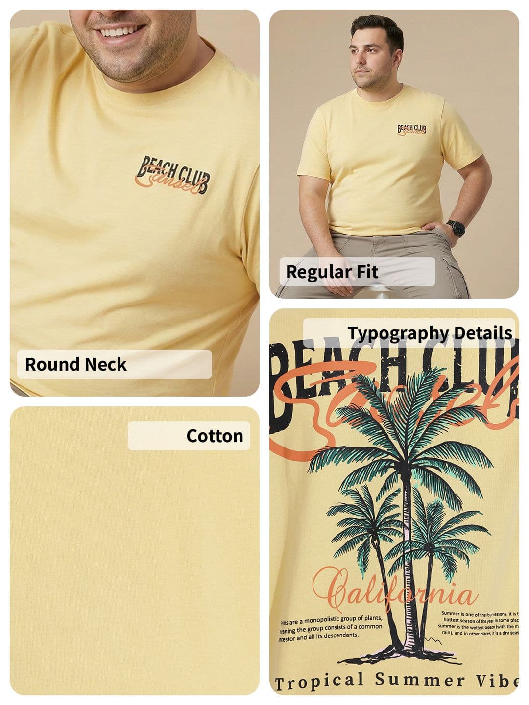 Sztori Plus Size Printed Pure Cotton T-shirt thumbnail 5
