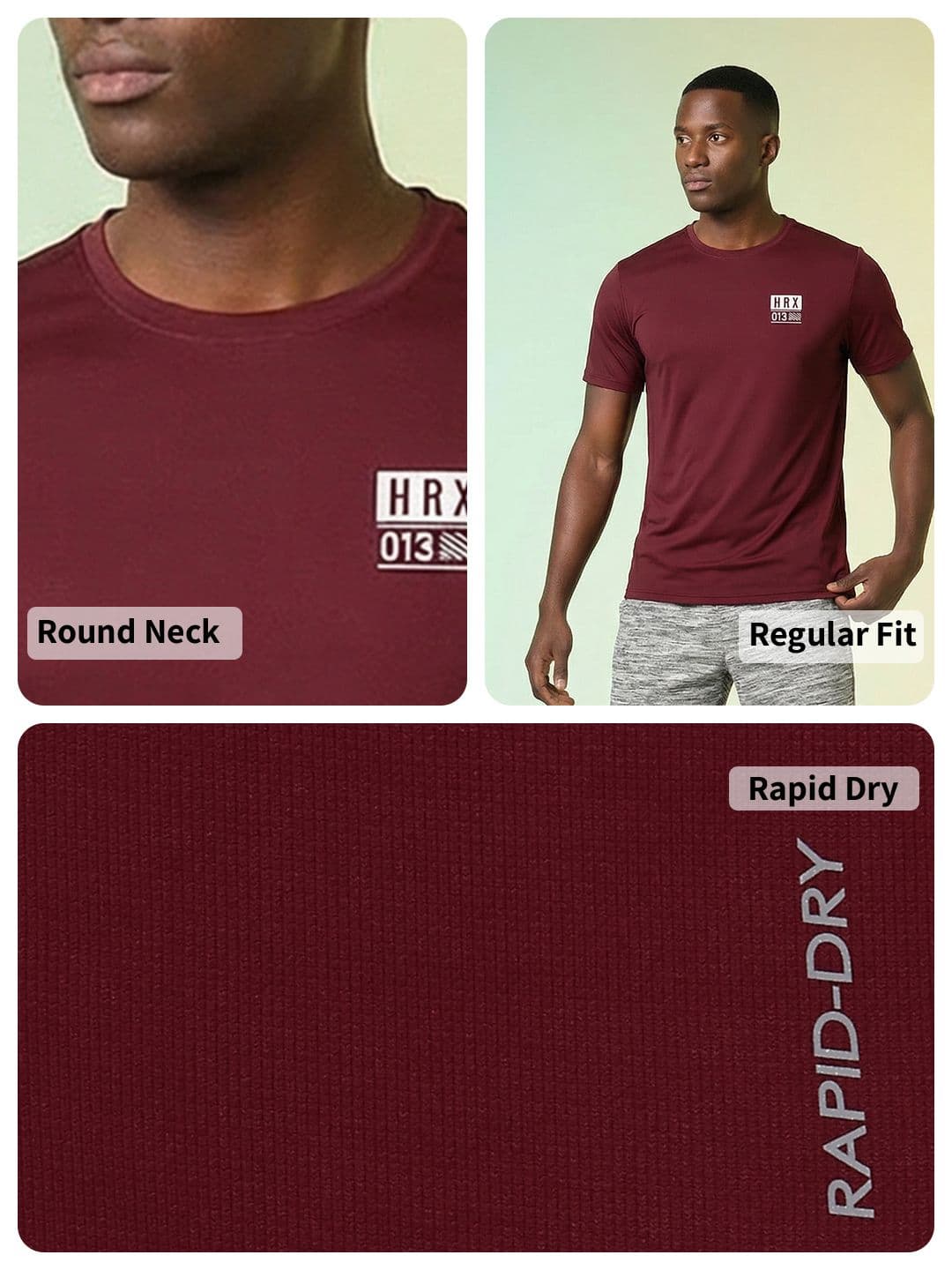HRX by Hrithik Roshan Rapid-Dry Training T-shirt thumbnail 4