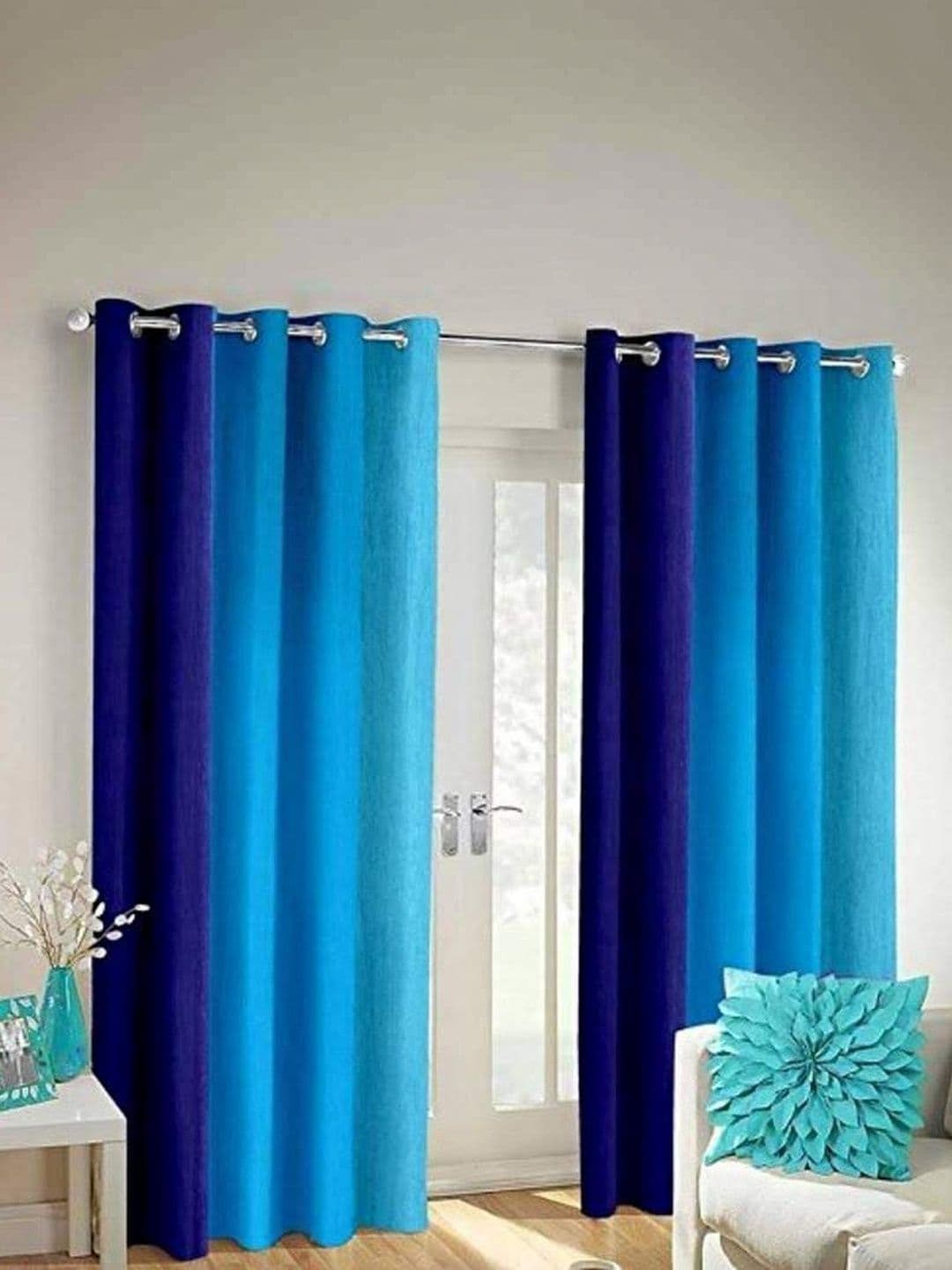 SAI ARPAN Multicoloured Colourblocked Curtains and Sheers - view 1