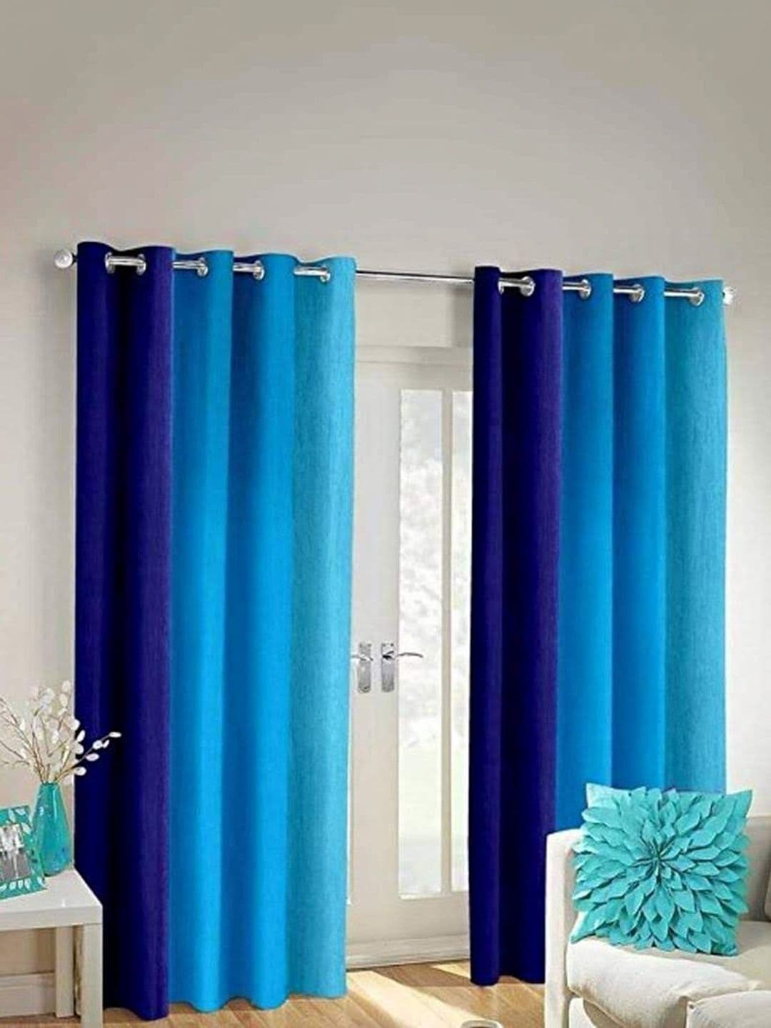 SAI ARPAN Multicoloured Colourblocked Curtains and Sheers - view 1