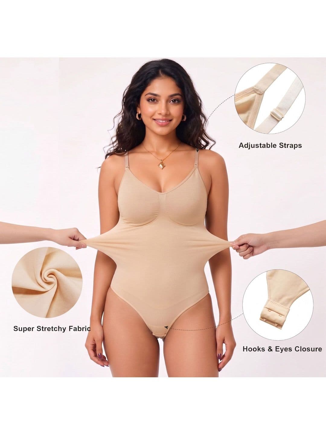 KeepCart Shoulder Straps Sleeveless Bodysuit thumbnail 5