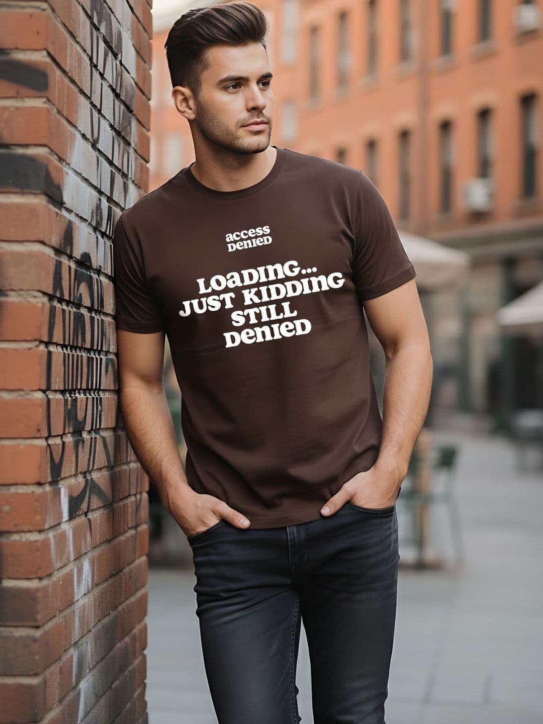 SYMBLANCE Men Typography Printed T-shirt thumbnail 4