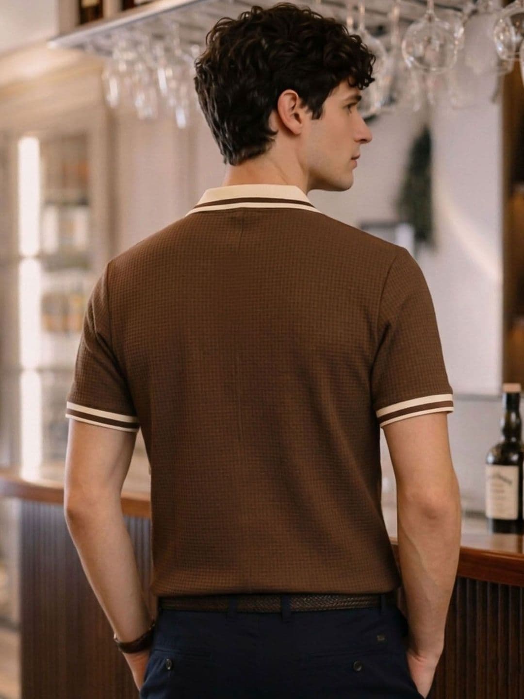THE BEETEL HOUSE Men Polo Collar T-shirt thumbnail 3