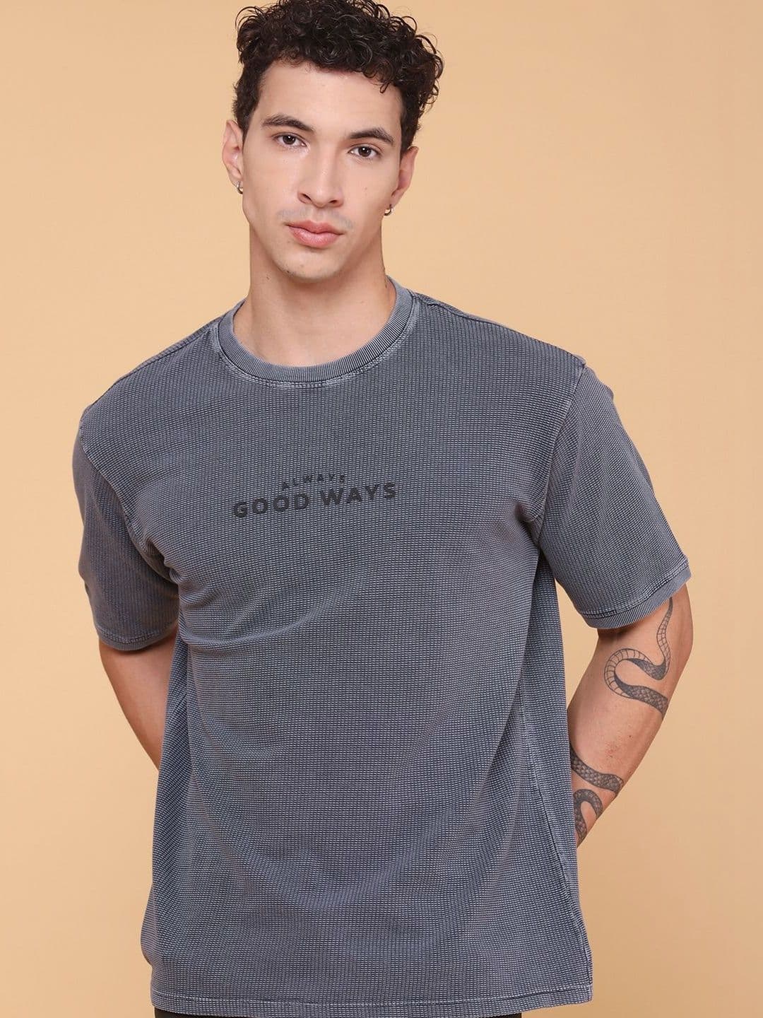 V-Mart Men Typography Boxy T-shirt thumbnail 4
