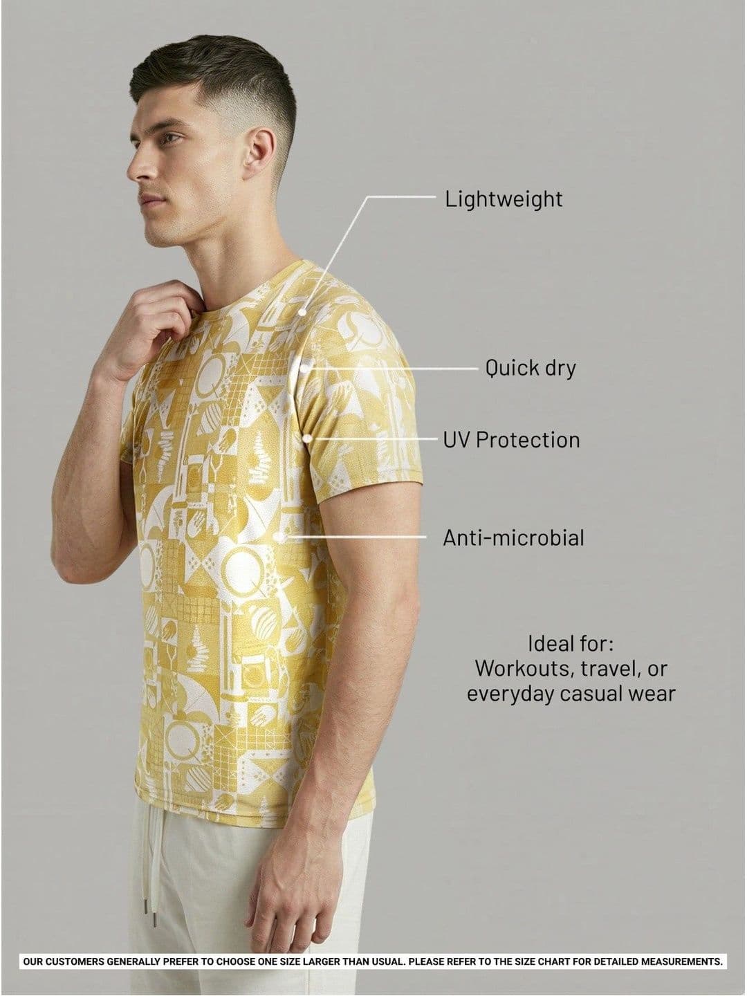 Technosport Men Printed Slim Fit T-shirt thumbnail 4