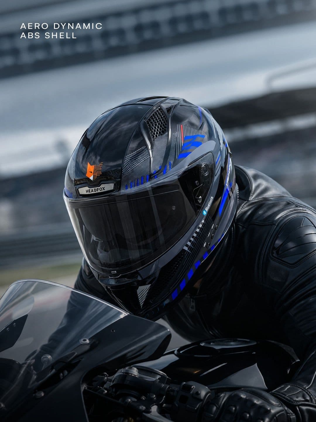 HEADFOX Lightweight Track Sharp 5.3 Smart Bluetooth Helmet thumbnail 3