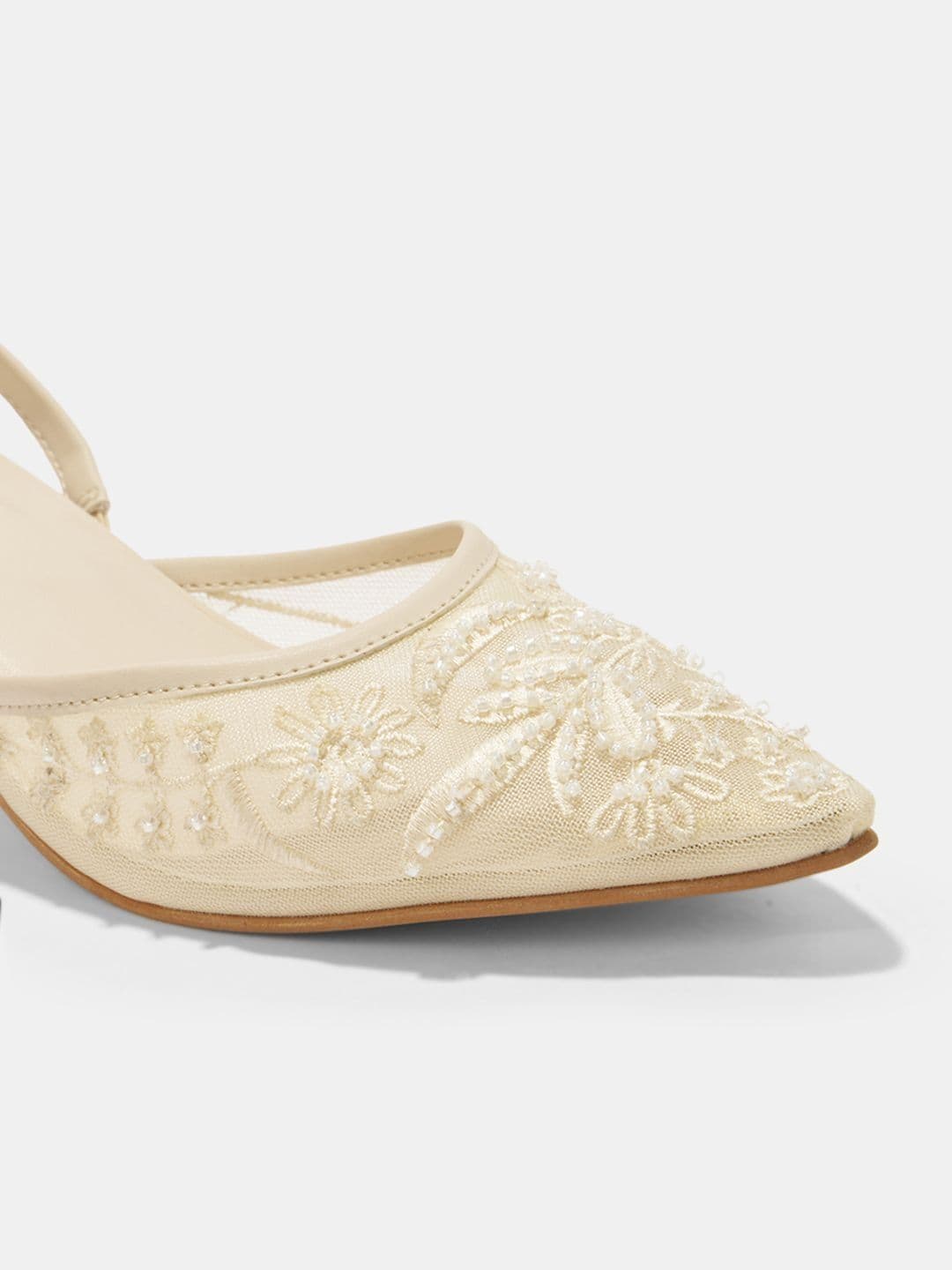 Forever Glam by Pantaloons Embellished Party Kitten Pumps thumbnail 2