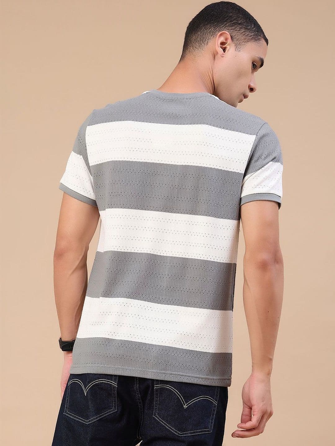 V-Mart Men Striped T-shirt thumbnail 4