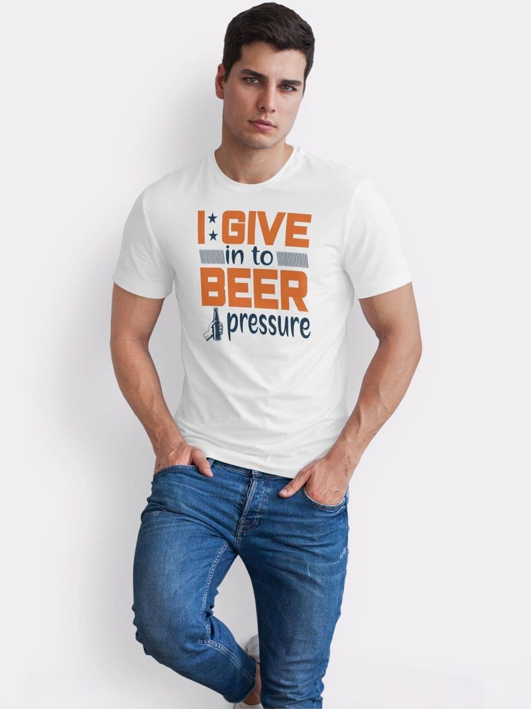 Seekbuylove Men Typography Printed Bio Finish T-shirt thumbnail 3