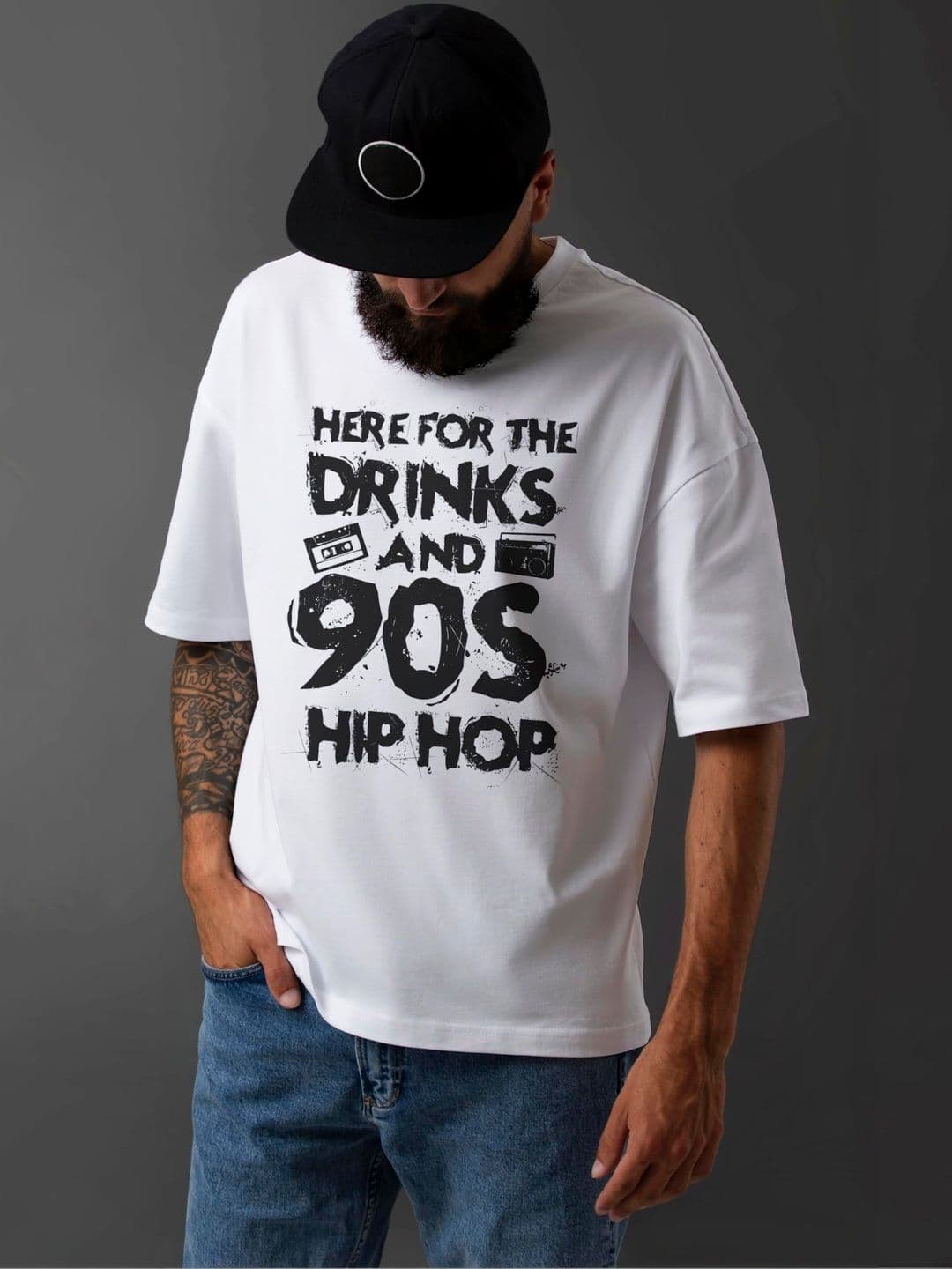 Seekbuylove Typography Printed Round Neck Bio Finish Cotton T-shirt thumbnail 3