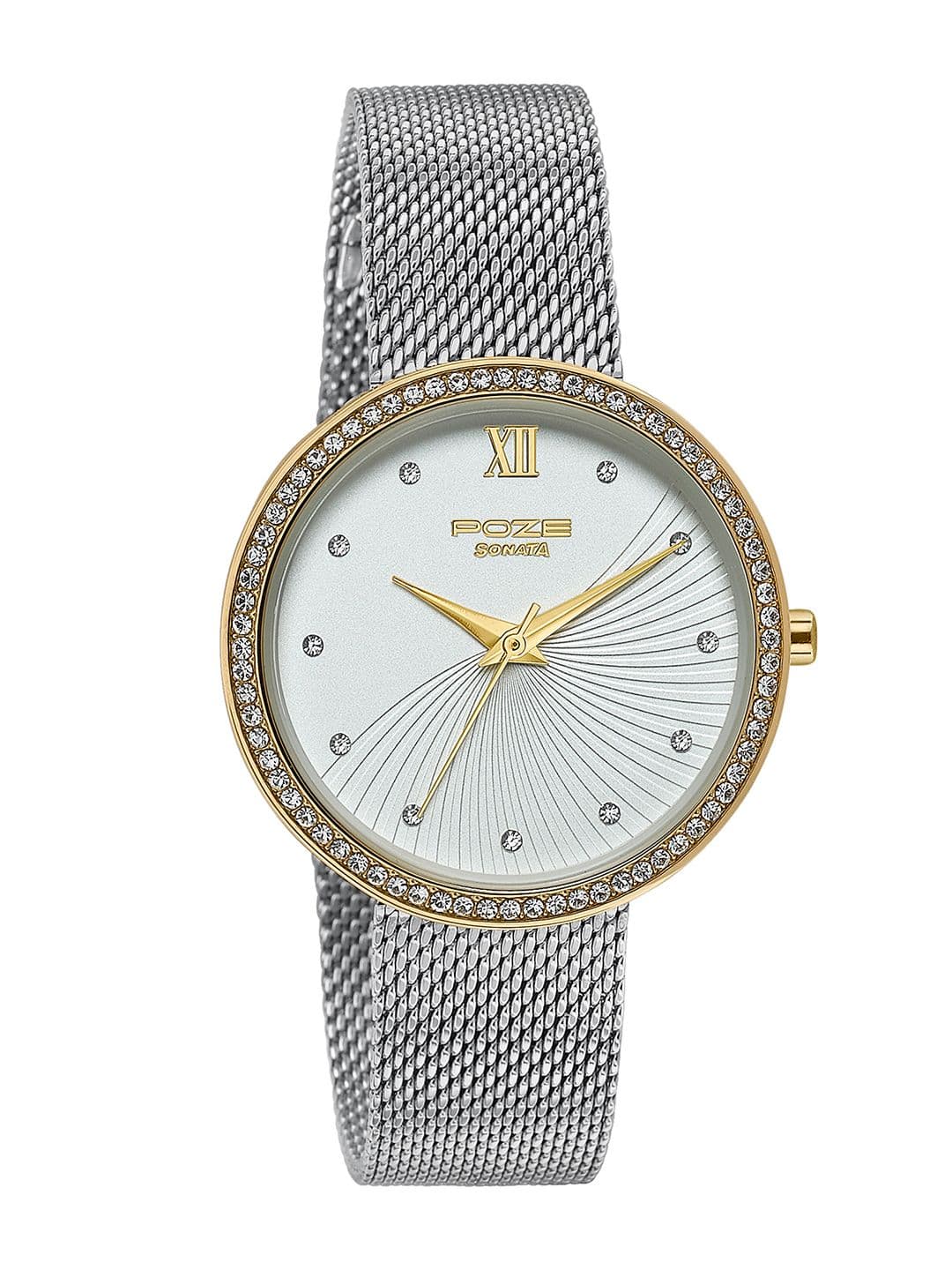 Sonata Women Poze 9 Quartz Analog White Dial Watch - SP80186BM01W thumbnail 6
