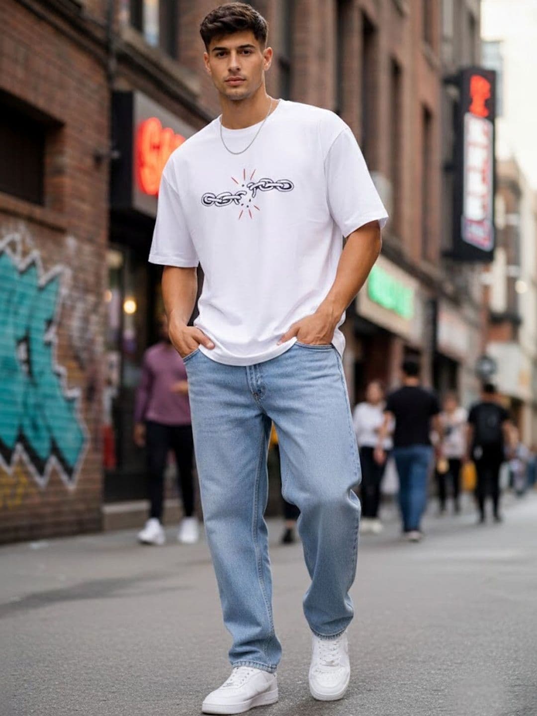 Mast & Harbour Men Typography Printed T-shirt thumbnail 6
