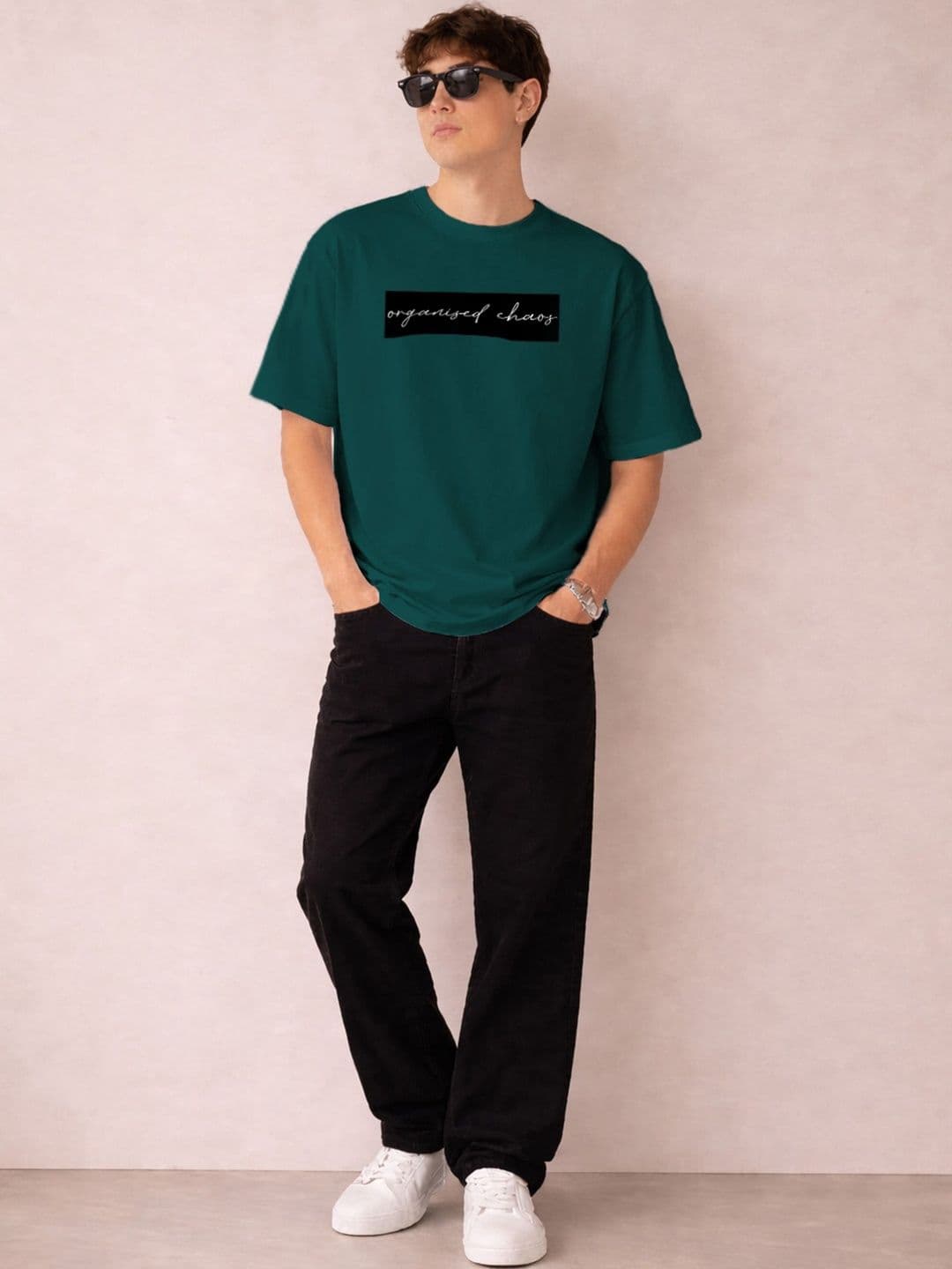 The Roadster Lifestyle Co Printed Organic Cotton Round Neck Oversized Tshirts thumbnail 4
