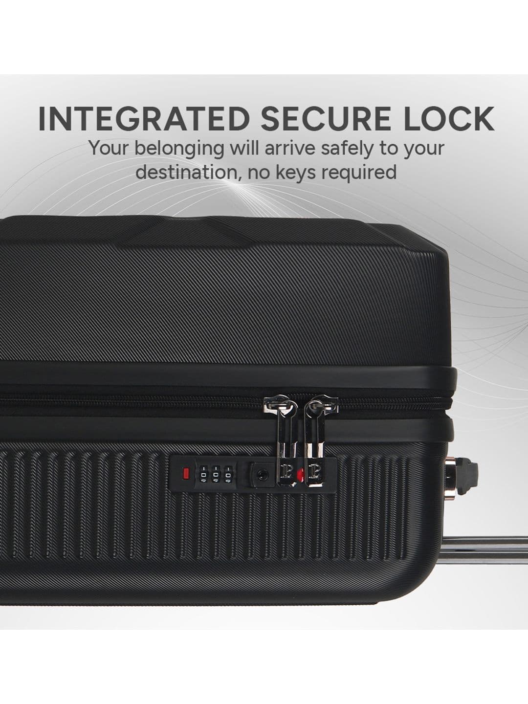 LOUIS POLO VeeZoom Textured 360-Degree Rotation Medium Trolley Suitcase - 81 L thumbnail 4