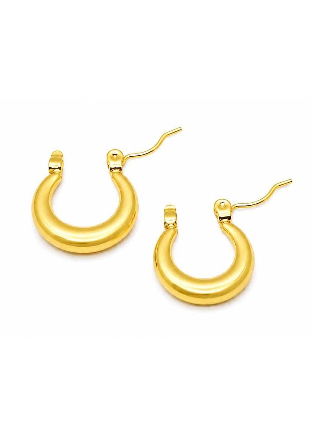 Utkarsh Women Stainless Steel Circular Half Hoop Earrings thumbnail 5