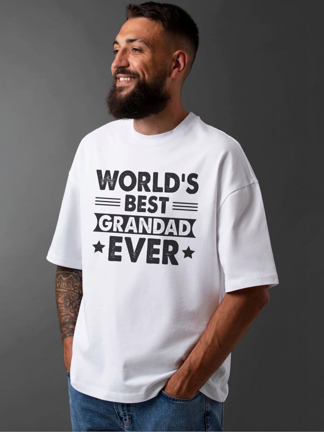 Seekbuylove Men Typography Printed Drop-Shoulder Sleeves Bio Finish T-shirt thumbnail 5