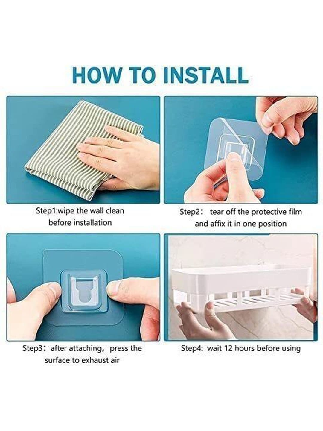 PSA White & White Solid Plastic Bathroom Caddy thumbnail 4