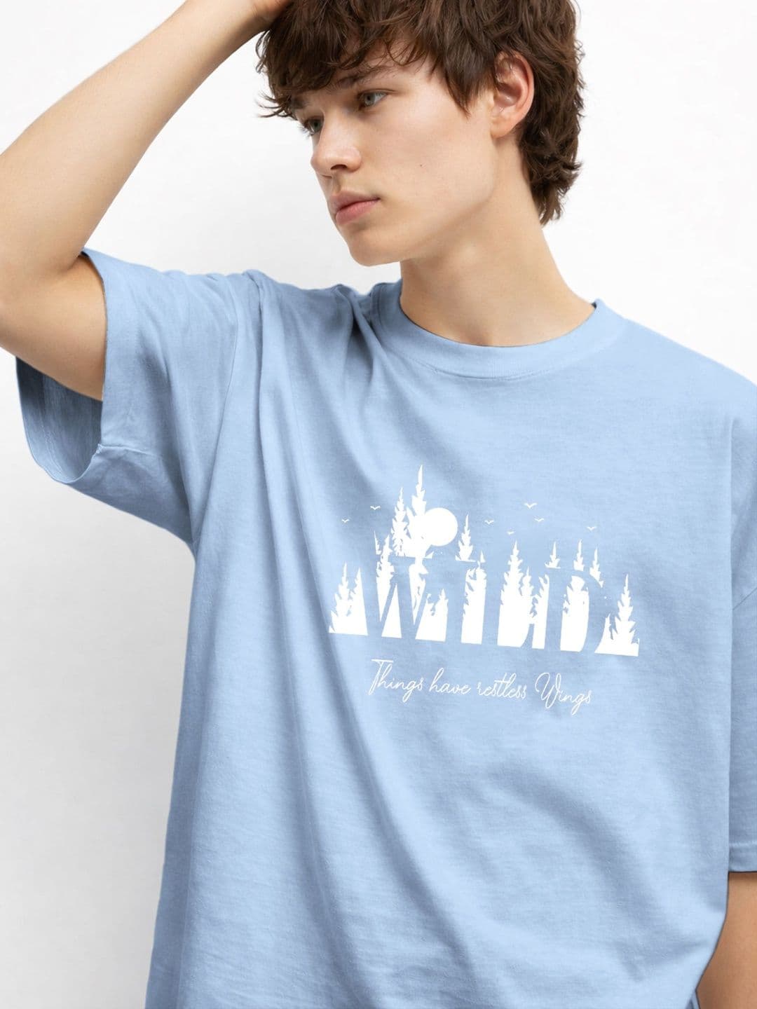 The Roadster Lifestyle Co Printed Organic Cotton Round Neck Oversized Tshirts thumbnail 5