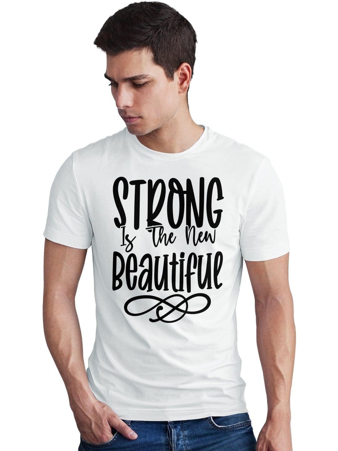 Seekbuylove Men Typography Printed Round Neck Bio Finish Cotton T-Shirt - view 1