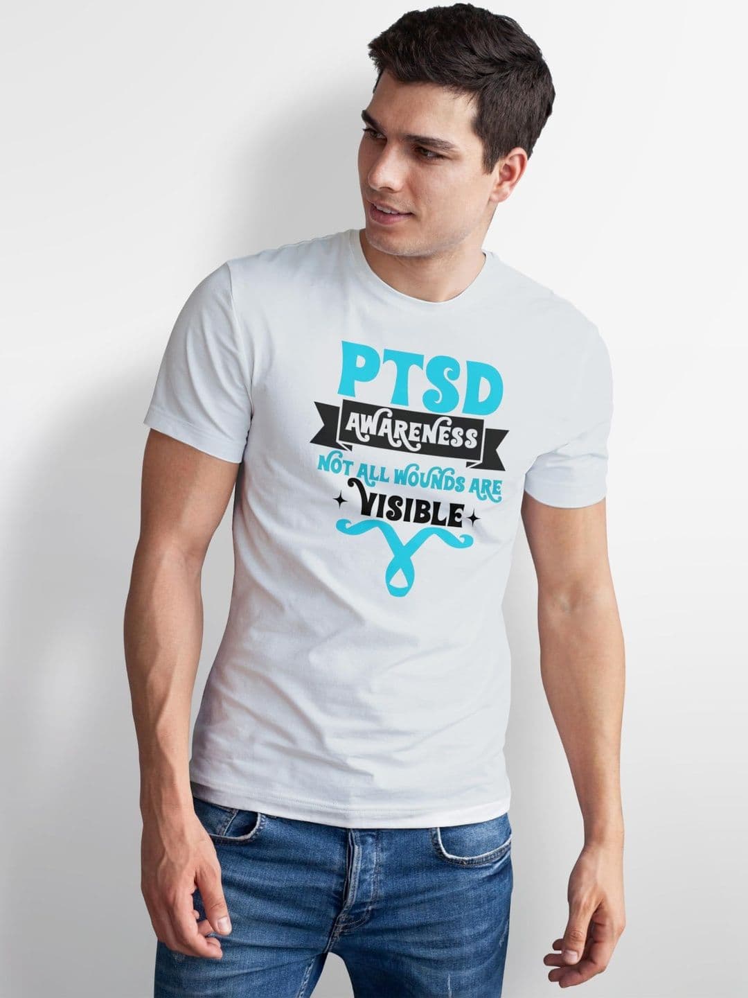 Seekbuylove Men Typography Printed Bio Finish T-shirt thumbnail 4