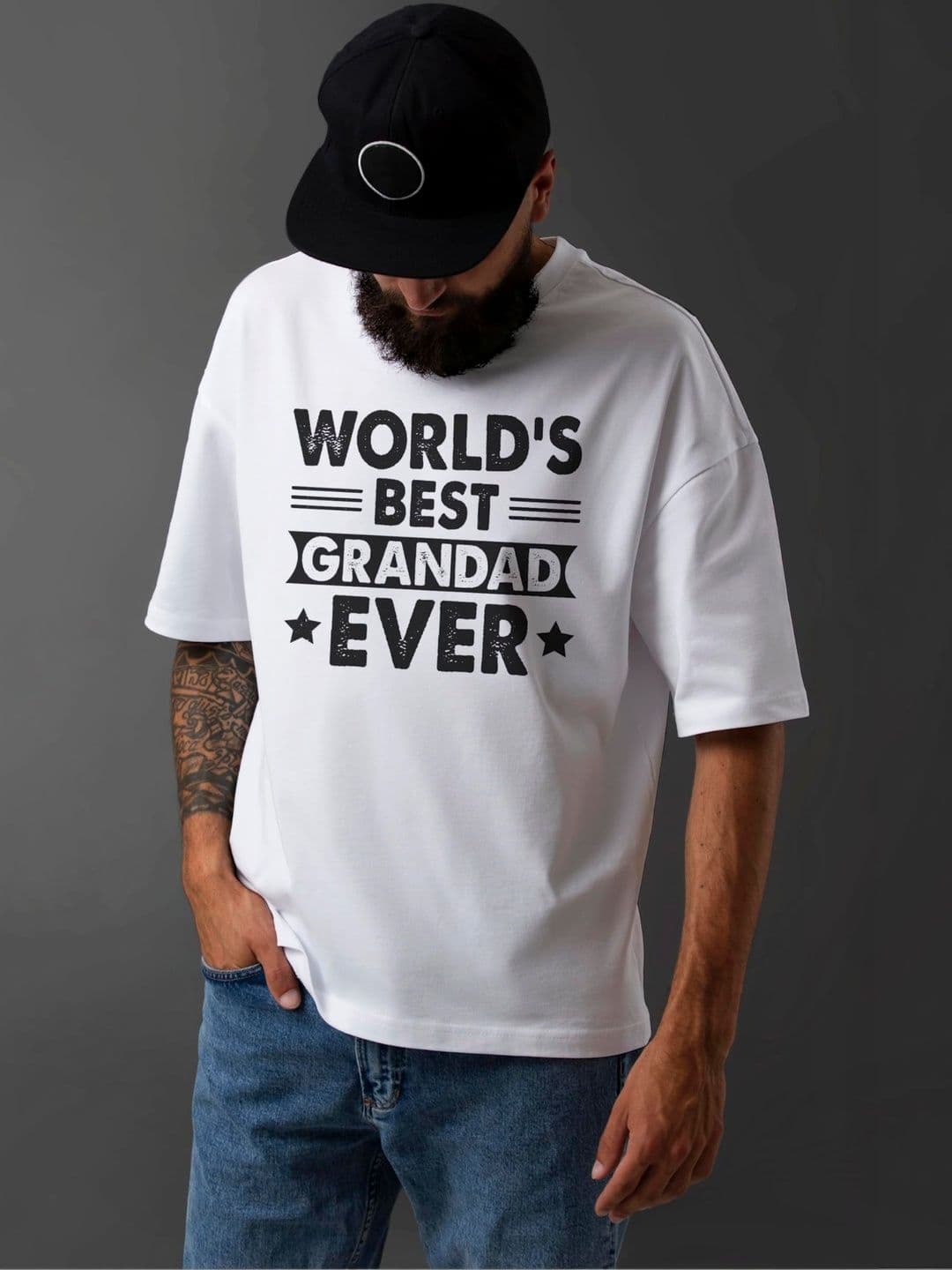 Seekbuylove Men Typography Printed Drop-Shoulder Sleeves Bio Finish T-shirt thumbnail 6