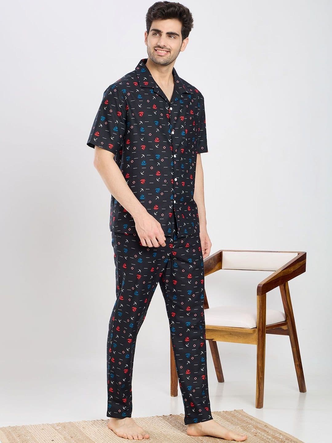 ETC Men Printed Night suit thumbnail 6