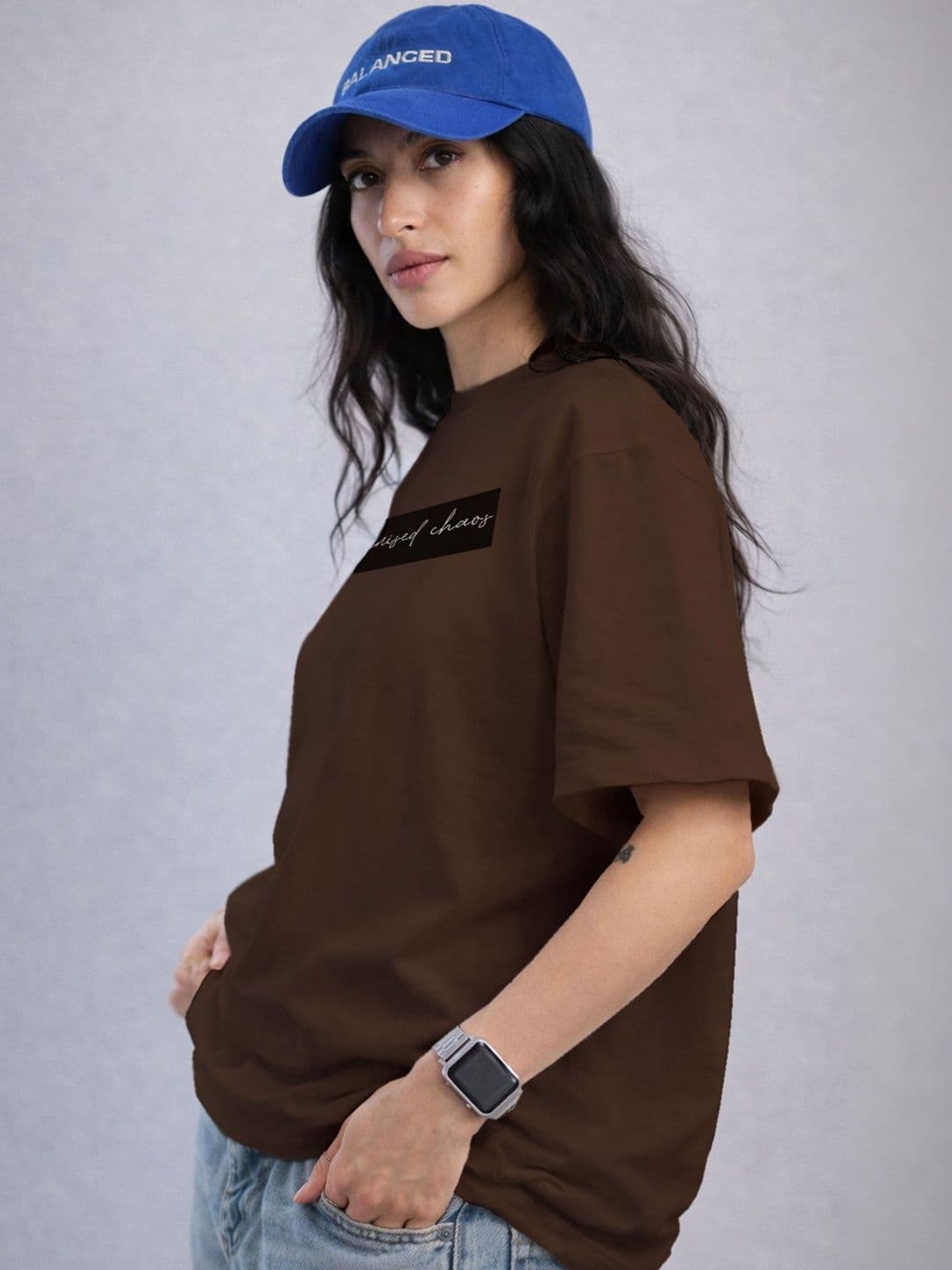 The Roadster Lifestyle Co Printed  Round Neck Oversized Tshirts thumbnail 4